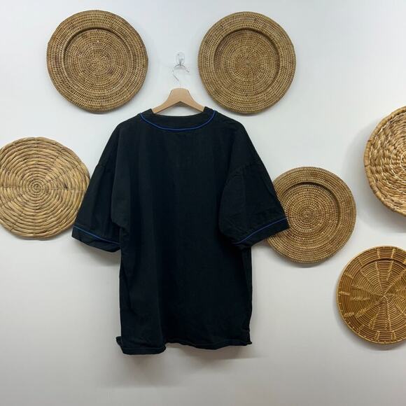 Rare Vintage 90s Snoop Dog Doggy Dogg Black Button Jersey Style T-Shirt Mens XL - Picture 3 of 7